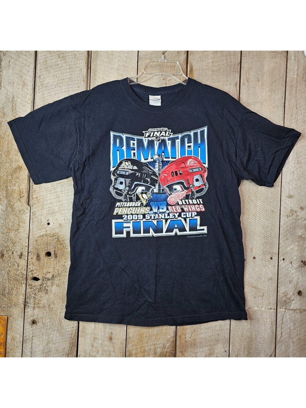 2009 Stanley Cup Finals Rematch Penguins Red Wings Gildan T Shirt Large